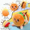 Aoriher 10 Pcs Food Plush Toy Food Stuffed Animals Soft Simulation Hamburger Hot Dog French Fries Chicken Thigh Bread Plush Cute Small Keychain for Christmas Party Birthday Gifts Backpack view 4