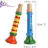 Lyellfe 10 Pieces Small Wooden Trumpet, Piccolo Flute Music Sound Instrument, Colorful Rhythm Musical Flute for Class, School view 2