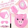 Deekin Pig Piata Stick with Blindfold Confetti Set Pig Piata for Birthday Party Decorations Kids Farm Party Gaming Theme Pets Holiday Celebration Supply view 3
