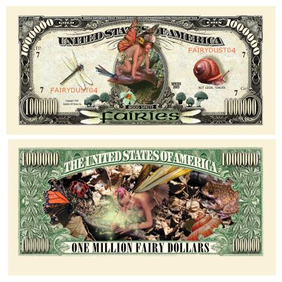 American Art Classics Pack of 50 - Fairies Million Dollar Bill - Best Gift for Lovers of The Fairy