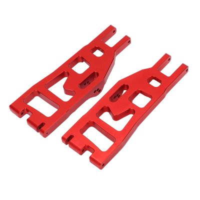VGEBY RC Suspension Arms, 2Pcs RC Front Lower Swing Arm CNC Machining Front Lower Suspension Arm Suitable for 1/6 for RC Truck(Red) Rc 1/6