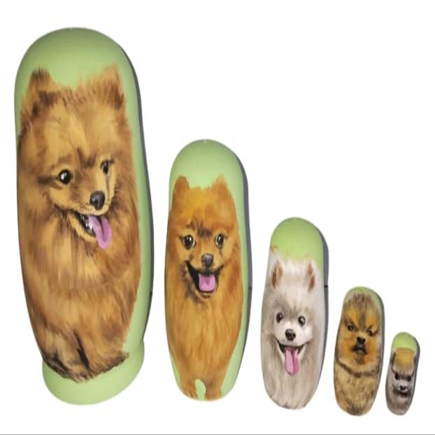 Spitz Dogs nesting doll