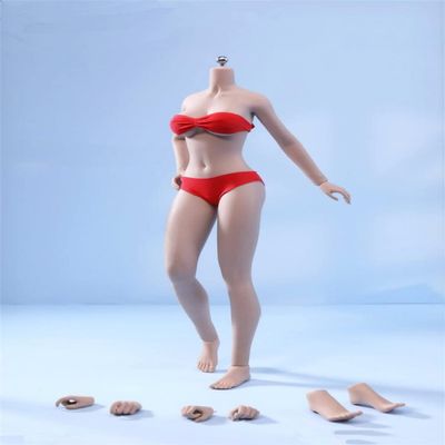 1/6 Scale Female Body, Female Super Flexible Pale/Suntan Skin Seamless Action Figure Body Doll with Detachable Feet (S49A Suntan Skin No Head)