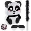 Panda Piatas for Birthday Party Forest Animal Piata with Stick, Blindfold, Confetti for Adults Birthday Baby Shower Party Supplies view 1