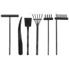6pcs Mini Zen Garden Kit Black Rake Meditation Sand Zen Garden Tools Accessories for Adults Table Office Relaxation view 1