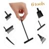 6pcs Mini Zen Garden Kit Black Rake Meditation Sand Zen Garden Tools Accessories for Adults Table Office Relaxation view 3