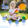 EVERICH TOY Balls for Toddlers 1-3, 7 Pcs 5" Playground Balls for Kids, Soft Rubber Small Sports Ball Set with Football, Basketball, Soccer, Indoor Outdoor Toddler Toys Games Gifts for Boys Girls view 4