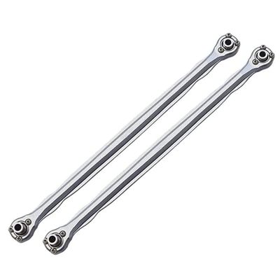 GPM 2Pc Set Upgrades Aluminium 6061-T6 Front Steering Rod for X-Maxx 8S (Widemaxx) (Silver)