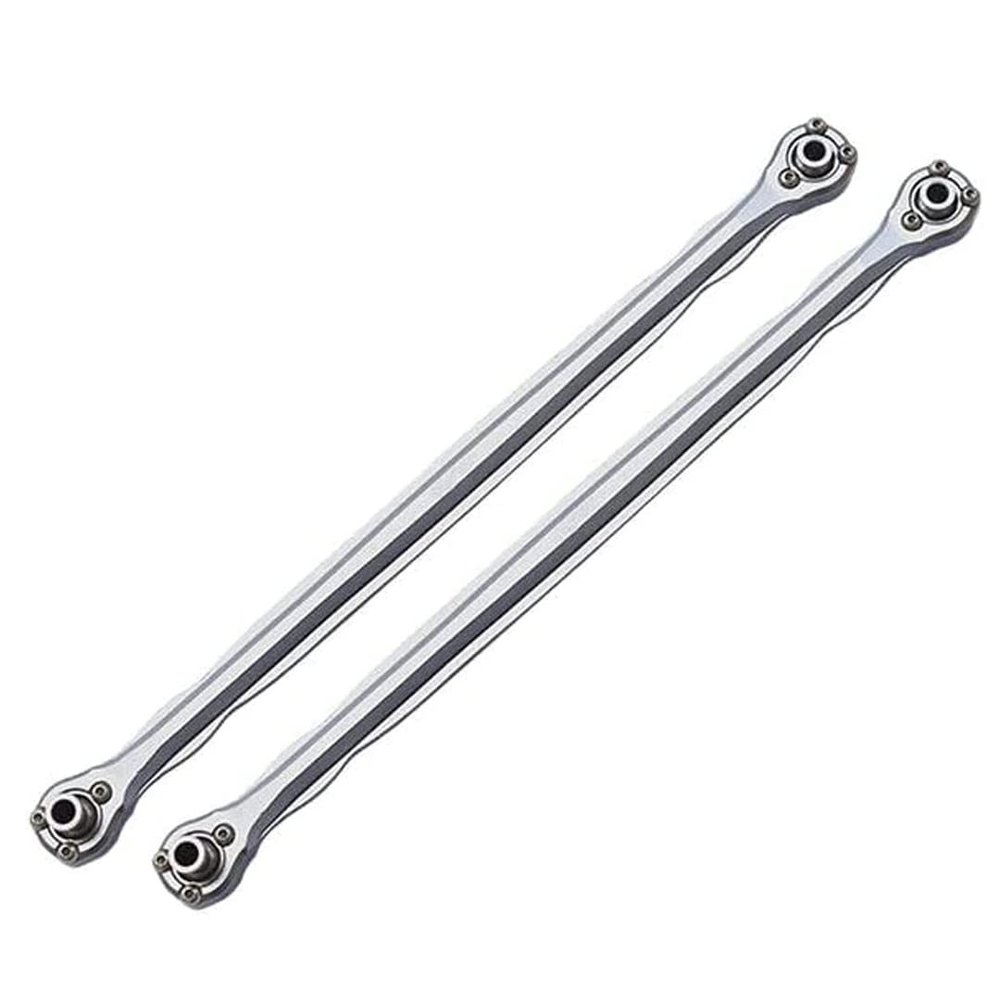 GPM 2Pc Set Upgrades Aluminium 6061-T6 Front Steering Rod for X-Maxx 8S (Widemaxx) (Silver)
