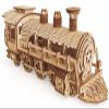 3D Wooden Puzzle - DIY Mechanical Steam Train Model Kits - Wood Crafts Vehicle Building Model - Wooden STEM Brain Teaser Puzzle - Steam Train Christmas Birthday Gifts for Adults & Teens view 2