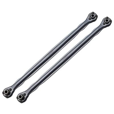 GPM 2Pc Set Upgrades Aluminium 6061-T6 Front Steering Rod for X-Maxx 8S (Widemaxx) (Gray)