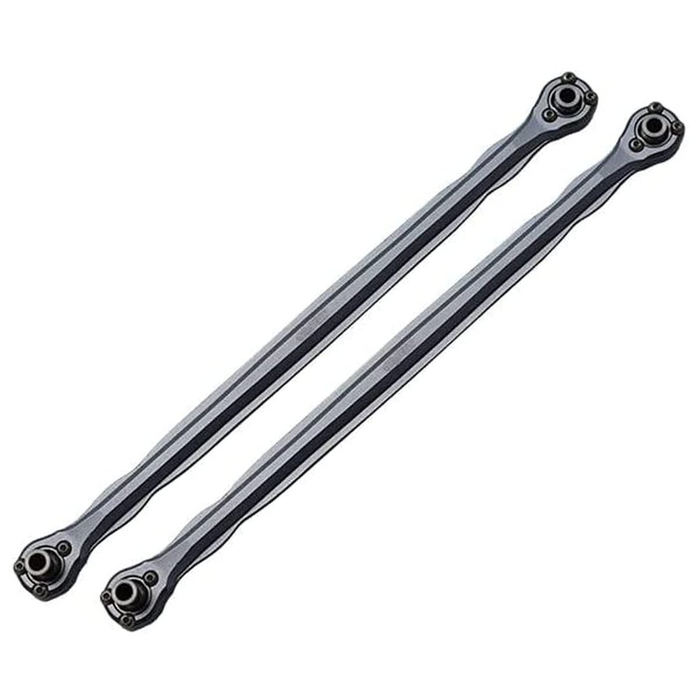 GPM 2Pc Set Upgrades Aluminium 6061-T6 Front Steering Rod for X-Maxx 8S (Widemaxx) (Gray)
