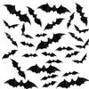 60 PCS Halloween 3D Bats Halloween Scary Bat Sticker Realistic Wall Stickers Halloween Party Decoration Supplies Home Decor Halloween Party DIY Kit view 1