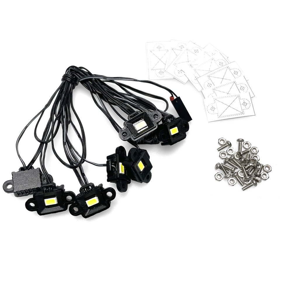 Club 5 Racing Waterproof Rock Light ( 6V ) For Axial SCX6 Jeep JLU Wrangler