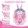 Rakki Dolli Doll Carry Cot Doll Carry Crib Doll Carrier with Fashion Embroidered Rabbit Face, Fits for 16 18 American Girl Dolls view 4
