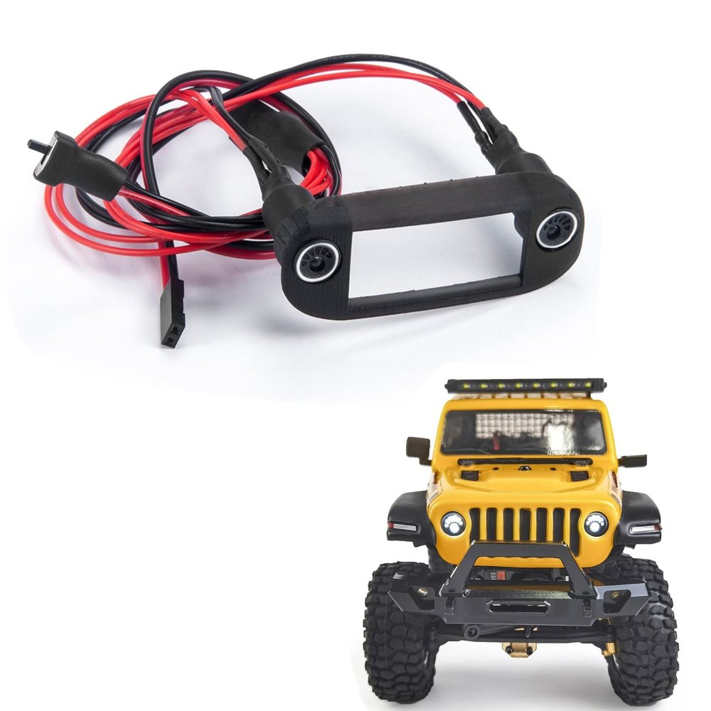 1:24 RC Car Headlight White LED Front Light Set Flower Shape for Axial SCX24 AXI00002 JLU CRC Crawler Car Upgrades