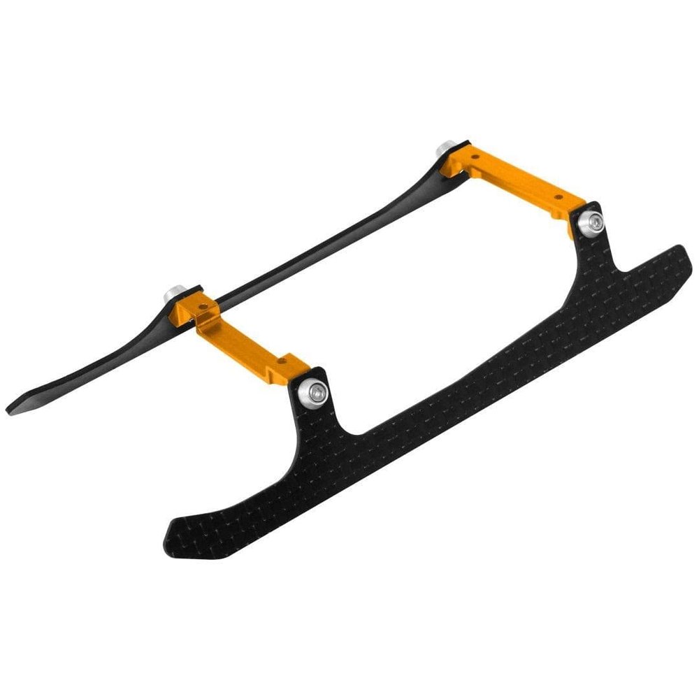 L-MA Precision Alu Carbon Fiber Landing Gear Set for OMPHOBBY M2 EXP/OMPHOBBY M2 V2 6CH RC Helicopter for Adults(Orange/Silver/Yellow/Green) (Yellow)
