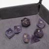 Amethyst Natural Gem Dice 7 Pieces D&D Gem Dice Set DND Polyhedarl Dice Set, Free Dice Bag, Used in Dungeons and Dragons RPG Game view 2