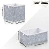Emelivor Silver Glitter Cube Storage Bin Foldable Storage Cubes Waterproof Toy Basket for Cube Organizer Bins for Kids Toys Nursery Closet Shelf Book Office Home - 15.75x10.63x6.96 IN view 3
