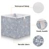 Emelivor Silver Glitter Cube Storage Bin Foldable Storage Cubes Waterproof Toy Basket for Cube Organizer Bins for Kids Toys Nursery Closet Shelf Book Office Home - 15.75x10.63x6.96 IN view 4