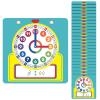 Junkin 25 Pcs Teaching Clock Kit, Learning Clocks for Kids Learning Time with Erasable Surface for Home School Classroom Supplies(Vivid Style) view 1