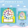 Junkin 25 Pcs Teaching Clock Kit, Learning Clocks for Kids Learning Time with Erasable Surface for Home School Classroom Supplies(Vivid Style) view 2