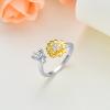 SLIACETE Sunflower Spinner Ring 925 Sterling Silver Fidget Ring Adjustable Anti-Anxiety Rings Jewelry Gifts for Women Anxiety view 3