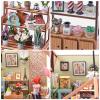 GuDoQi DIY Miniature Dollhouse Kit, Tiny House with Furniture, 1:24 Scale, Handmade Gift for Birthday Christmas Day, Jenny Greenhouse Flower Shop view 4