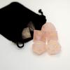 Rose Quartz Gemstone Dice 7 Pcs D&D Gem Dice Set DND Faceted Dice Set, Free Dice Bag for Dungeons & Dragons RPG Game view 2