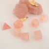 Rose Quartz Gemstone Dice 7 Pcs D&D Gem Dice Set DND Faceted Dice Set, Free Dice Bag for Dungeons & Dragons RPG Game view 3