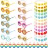Cindeer 36 Pcs Retro Flower Sunglasses Daisy Flower Headbands Peace Sign Necklace Set, Groovy Party Decorations Hippie Costume Accessories 60s 70s Party Favors for Kids view 1