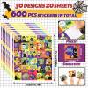 600 Pcs Christian Halloween Stickers Christian Pumpkin Cute Jesus Fall Religious Reward Students Pumpkin Stickers Church Supplies view 2