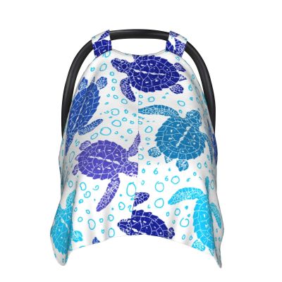 Sea Turtles Baby Car Seat Canopy Cover Multi Use Nursing Cover for Newborn Car Seat Canopy Mom Nursing Breastfeeding Covers Newborn Shower Gift