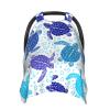 Sea Turtles Baby Car Seat Canopy Cover Multi Use Nursing Cover for Newborn Car Seat Canopy Mom Nursing Breastfeeding Covers Newborn Shower Gift view 1