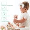 6 Pieces Toy Set- Wooden Baby Toys for Babies 0-6 Months,Wooden Toys for Babies Rattles with Bells,Wooden Rattles Push Car,Wood Rattle Toys Gifts for Boys Girls,Montessori Toys for Babies 0-6 Months view 2