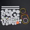 75Pcs Plastic Gear Belt Pulley, Premium ABS Material Long Lasting and Multipurpose Worrm Shaft Sleeve Set for DIY Robot and Motor Toy view 1