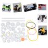 75Pcs Plastic Gear Belt Pulley, Premium ABS Material Long Lasting and Multipurpose Worrm Shaft Sleeve Set for DIY Robot and Motor Toy view 2