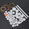 75Pcs Plastic Gear Belt Pulley, Premium ABS Material Long Lasting and Multipurpose Worrm Shaft Sleeve Set for DIY Robot and Motor Toy view 3