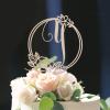 Vinisong Personalized Initials Cake Topper Wreath Letter Y Cake Topper Wood Monogram Cake Topper Rustic Wedding Cake Topper Birthday Cake Decoration(Design 08,Y) view 3