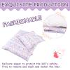 Doll Blanket and Pillow Set with Purple Rabbit Print Pillow and Bedding Pad/Mattress/Blanket, Cute Doll Accessories, Doll Beds for 18 Inch Dolls (Doll not Included) view 4