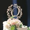Vinisong Personalized Initials Cake Topper Wreath Letter Q Cake Topper Wood Monogram Cake Topper Rustic Wedding Cake Topper Birthday Cake Decoration(Design 11,Q) view 3