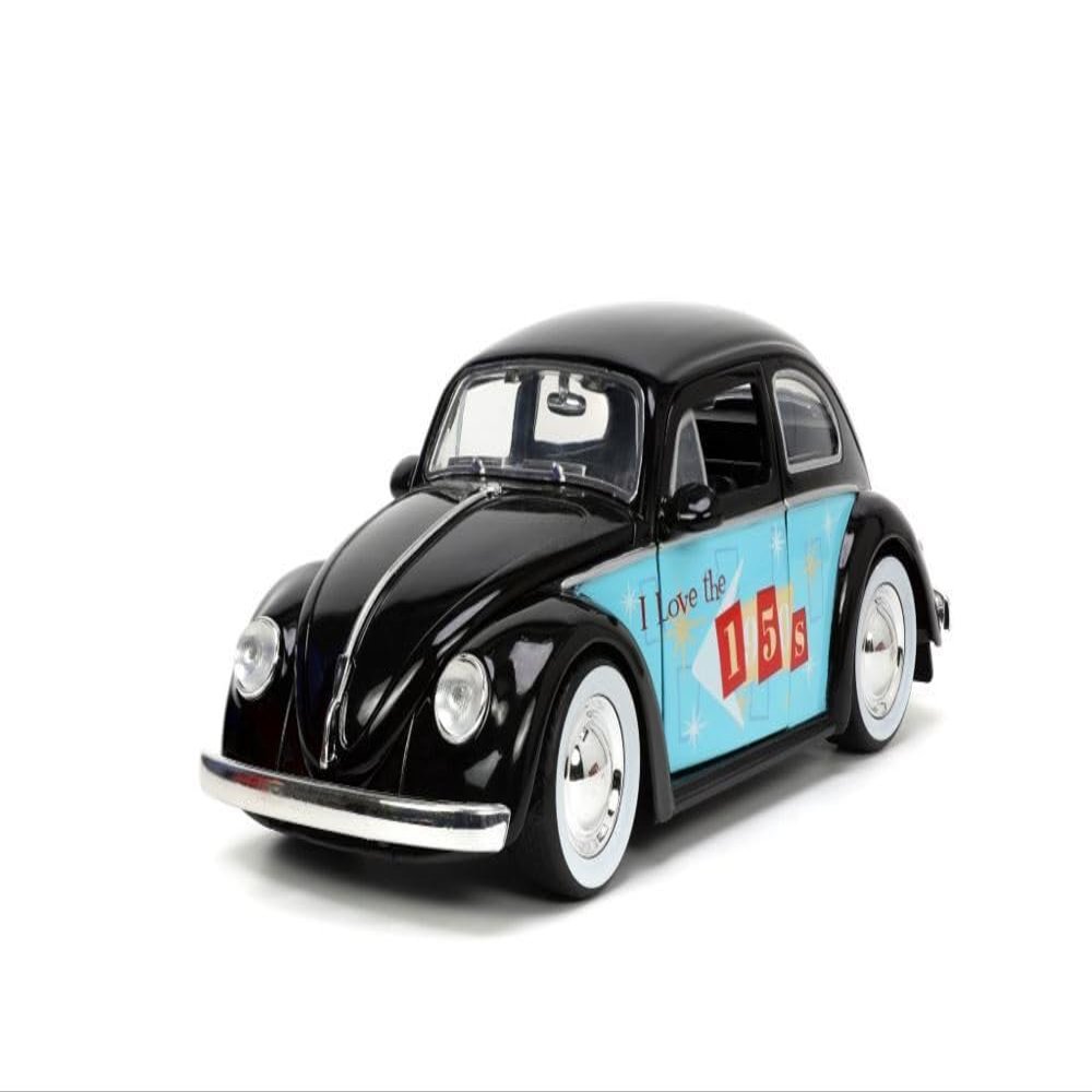Jada Toys I Love The 50s 1:24 1959 Volkswagen Beetle Die-Cast Car, Toys for Kids and Adults, Black