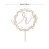 Vinisong Personalized Initials Cake Topper Wreath Letter R Cake Topper Wood Monogram Cake Topper Rustic Wedding Cake Topper Birthday Cake Decoration(Design 07,R) view 2
