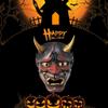 Boxwizard Samurai Oni Mask, Japanese Hannya, Horror Cosplay Prajna Ghostface for Halloween Party Costume Props view 4