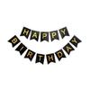 BBRATS Black Happy Birthday Banner Bunting Decoration view 1