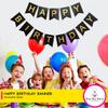 BBRATS Black Happy Birthday Banner Bunting Decoration view 3