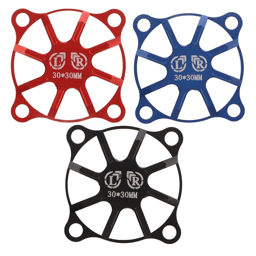 Dilwe RC Motor Cooling Fan Cover, 3 Pcs Aluminum Alloy 30 x 30mm Cooling Fan Protector for RC ESC, RC Cooling Fan Cover for RC Car Boat Motor