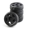 Lifehead 4PCS 65mm Rubber Tires Flat Running Tire Plastic Wheel Carnival Rally Wheel Fit for 1/10 RC Rally Car HPI Tamiya Kyosho WRC Claw 43 Ken Block Fiesta XV01 TT02, Black B view 1