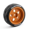 Lifehead 4PCS 65mm Rubber Tires Flat Running Tire Plastic Wheel Carnival Rally Wheel Fit for 1/10 RC Rally Car HPI Tamiya Kyosho WRC Claw 43 Ken Block Fiesta XV01 TT02, Brown a view 3