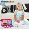 PicassoTiles Princess Dress Up + Art Easel Drawing Board, 20pc Fairytale Pretend Play Tiara, Jewelry Boutique, Shoes & Fashion Accessories Toy Collection, Chalkboard & Whiteboard with Art Accessories view 3